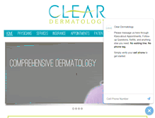 Tablet Screenshot of cleardermatology.com